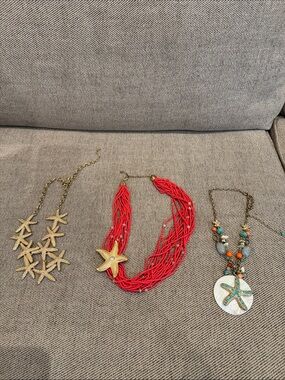 Charming Charlie Star Fish Mermaid Necklaces